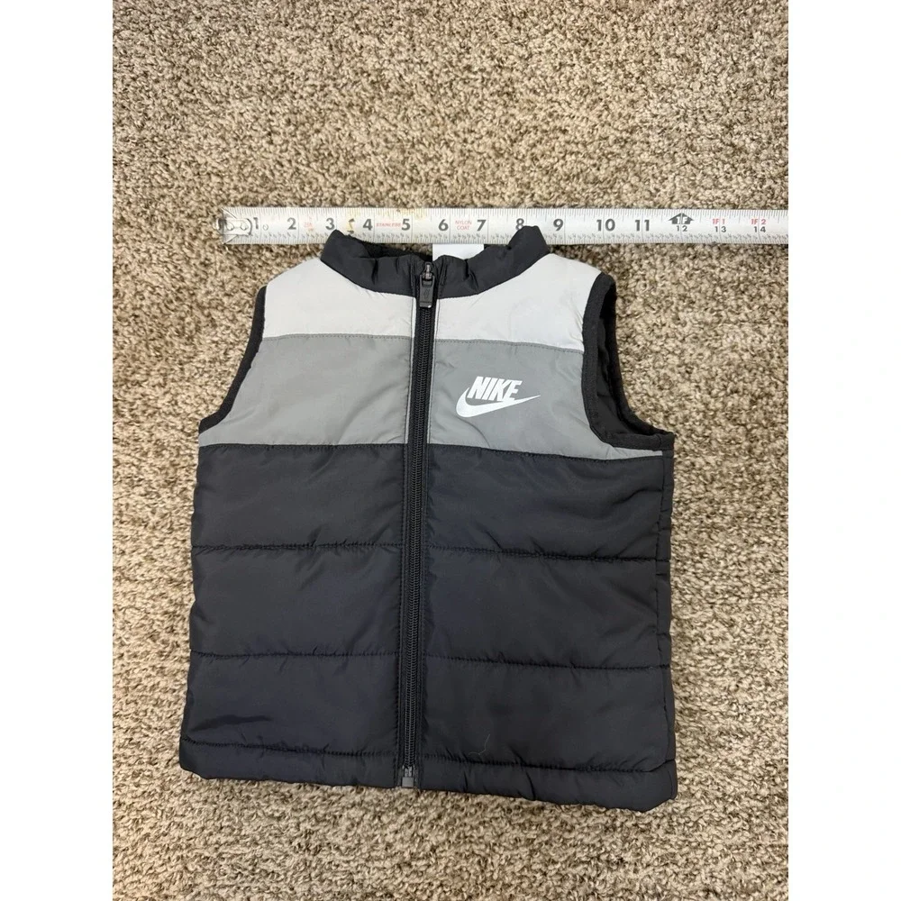 Nike Toddler Puffer Vest Black Fall‎ Outerwear Unisex Kids Size 12 Months
